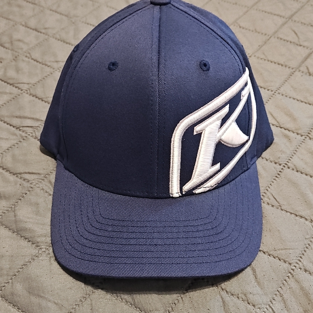 Klim Navy Blue Flexfit Baseball Cap - Size L/XL w/White Embroidered Logo